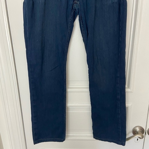 Paige Lennox Mack Premium Straight Fit Pants Men’s Dark Blue Denim Jeans 32 - Picture 4 of 11